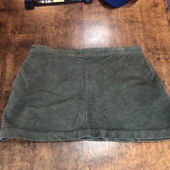 Green corduroy skirt Junior XL 14/16 - Picture 3 of 8